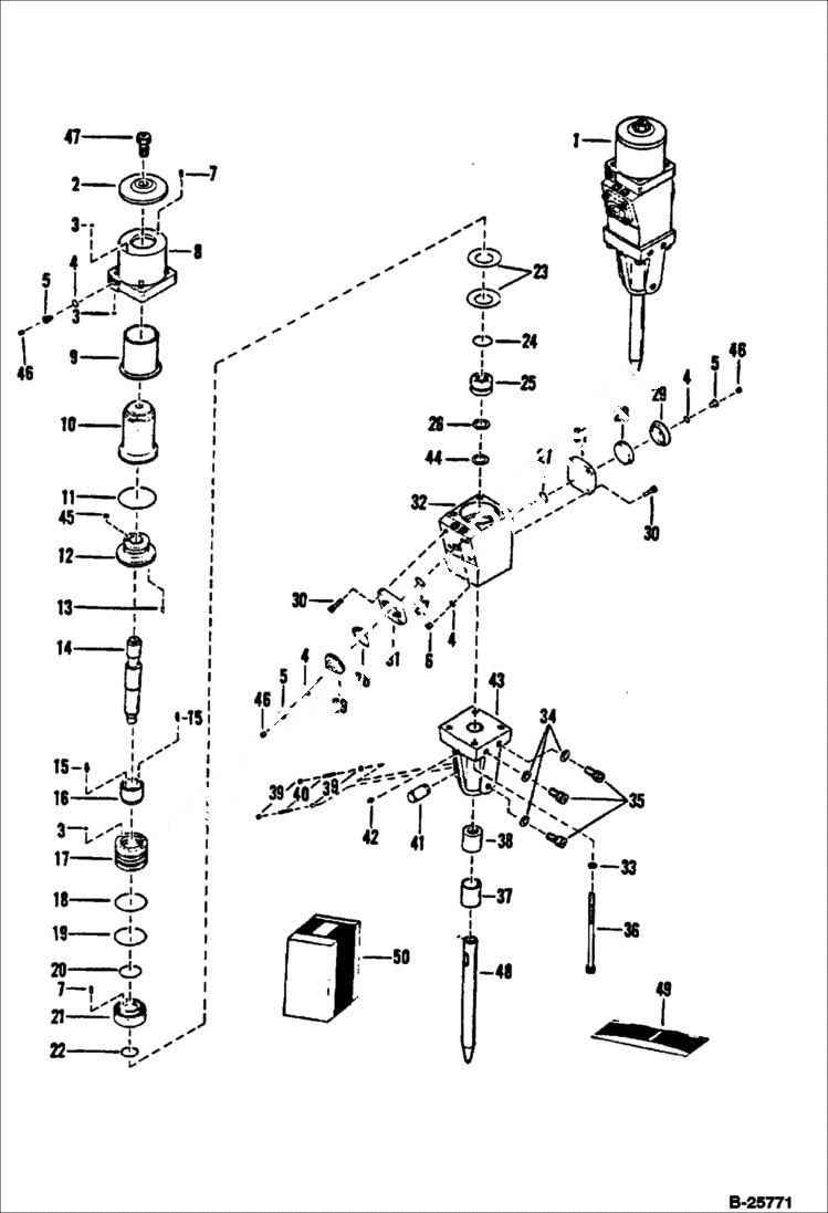 Схема запчастей Bobcat 116 - HYDRAULIC BREAKER (2500) ACCESSORIES & OPTIONS