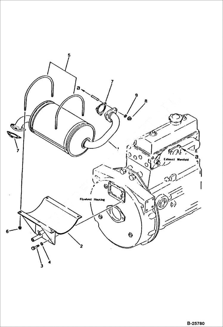 Схема запчастей Bobcat 116 - MUFFLER CYLINDER HEAD