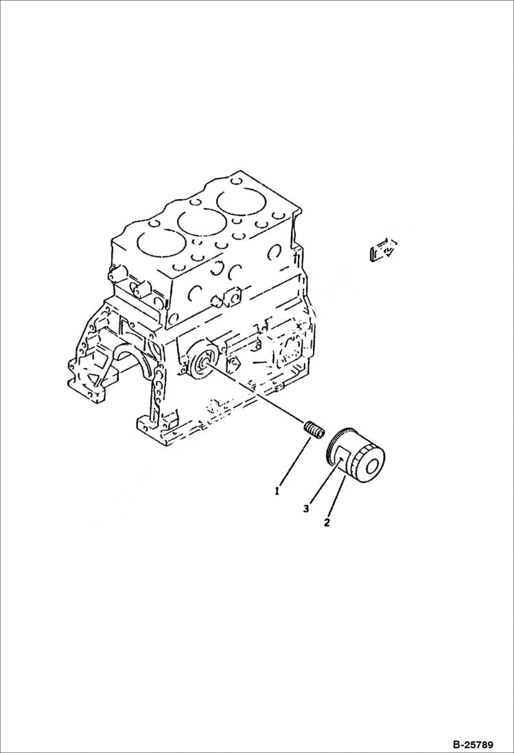 Схема запчастей Bobcat 116 - LUBRICATING OIL FILTER LUBRICATING OIL SYSTEM
