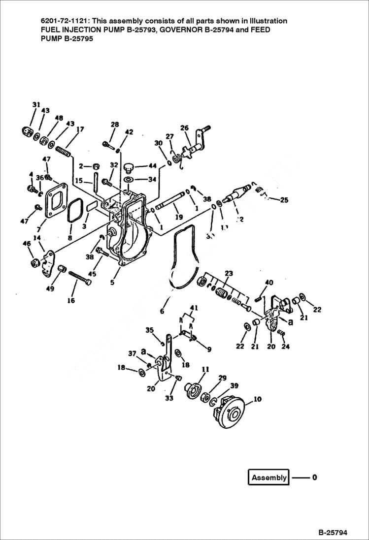 Схема запчастей Bobcat 116 - GOVERNOR FUEL SYSTEM