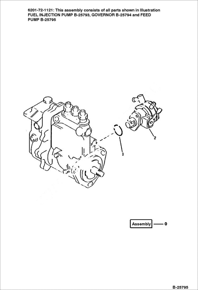 Схема запчастей Bobcat 116 - FEED PUMP FUEL SYSTEM