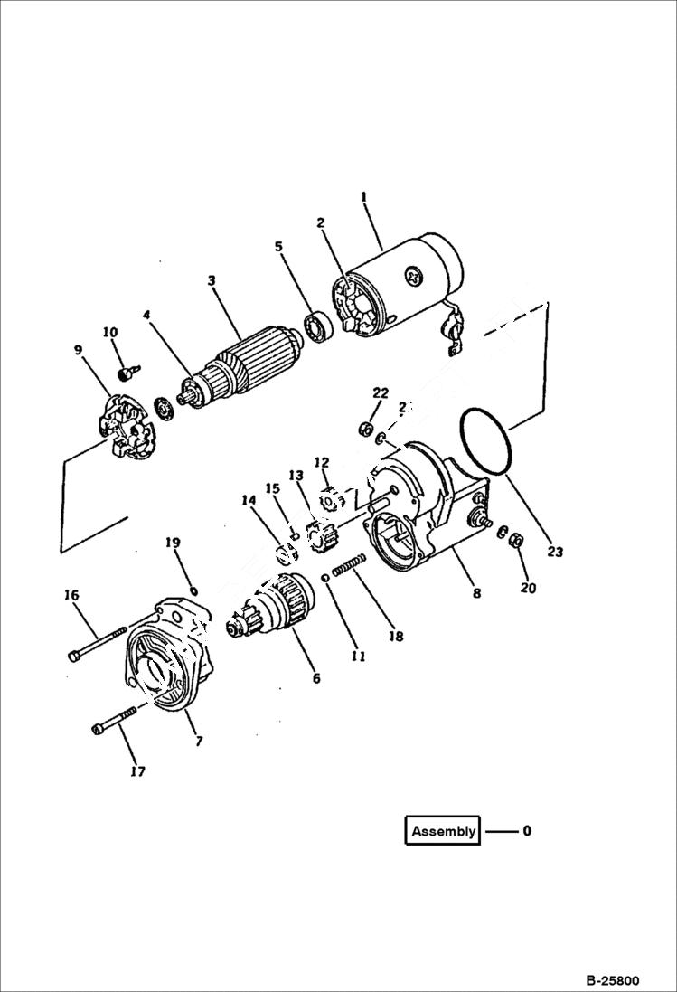 Схема запчастей Bobcat 116 - STARTING MOTOR ELECTRICAL SYSTEM