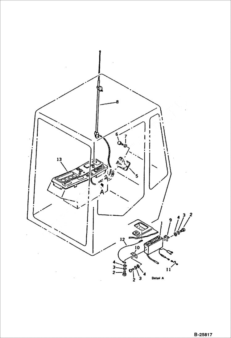Схема запчастей Bobcat 116 - CAR RADIO ENGINE RELATED PARTS AND ELECTRICAL SYSTEM