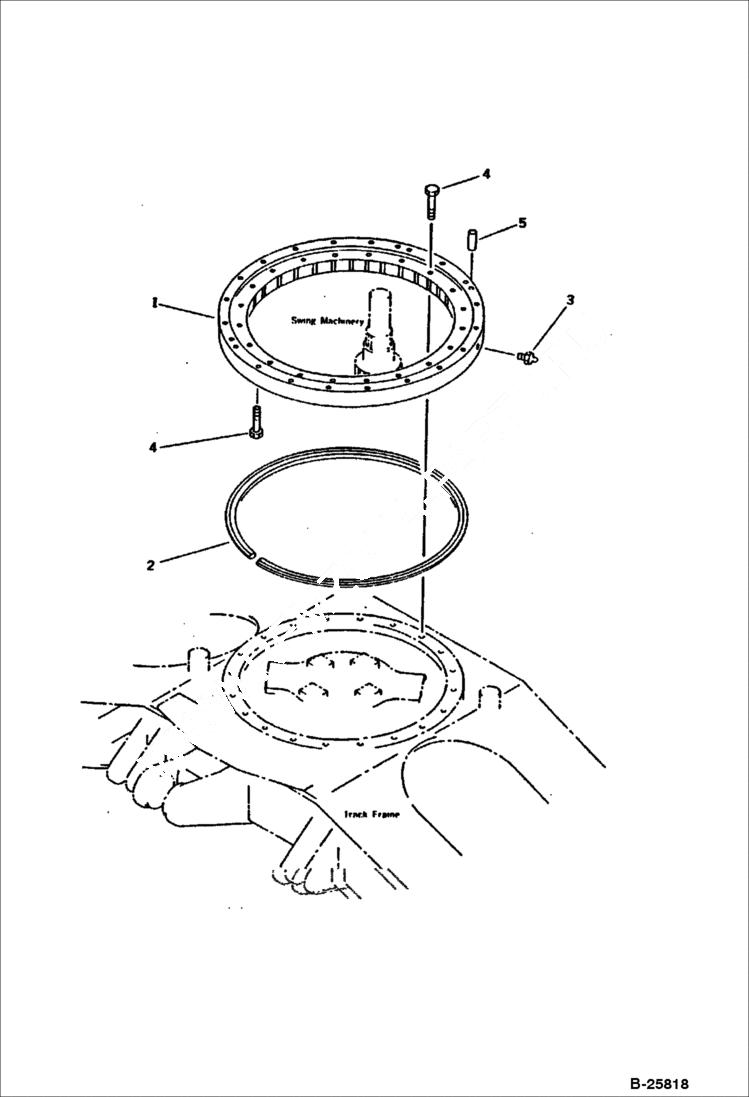 Схема запчастей Bobcat 116 - SWING CIRCLE SWING AND FINAL DRIVE