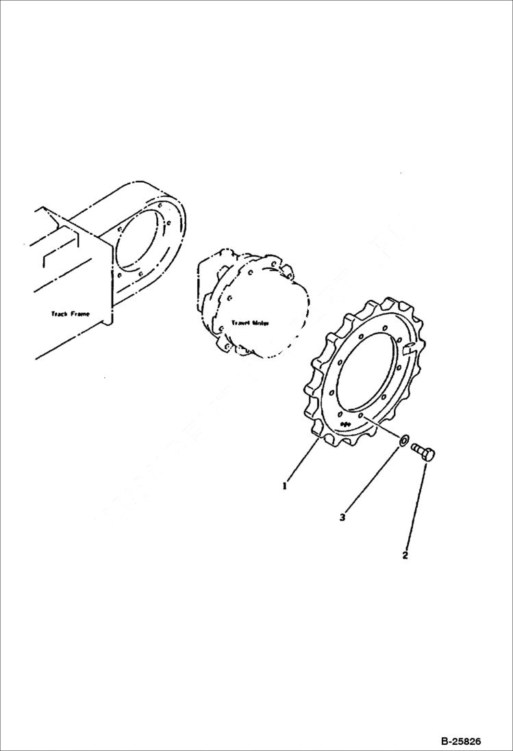 Схема запчастей Bobcat 116 - SPROCKET UNDERCARRIAGE