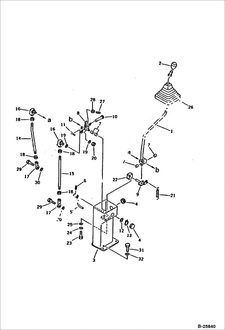 Схема запчастей Bobcat 116 - WORK EQUIPMENT CONTROL LEVER (2/2) (FOR I.S.O. PATTERN)(EXCEPT JAPAN) CONTROL SYSTEM AND REVOLVING FRAME