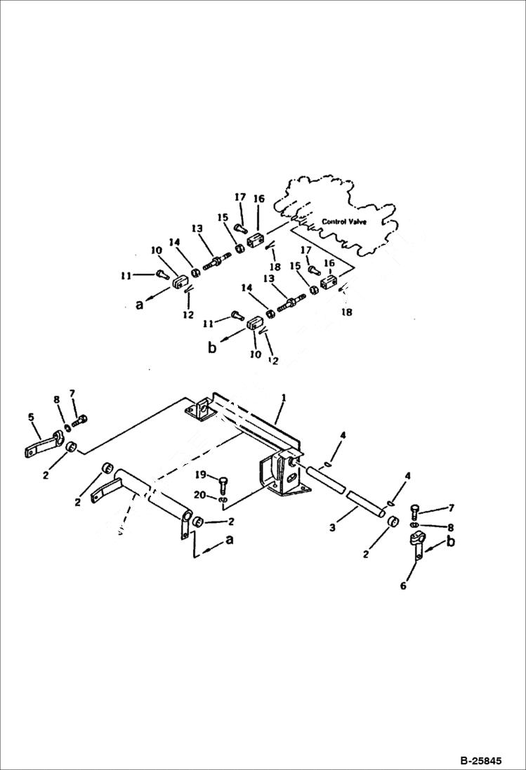 Схема запчастей Bobcat 116 - BOOM, BUCKET CONTROL LEVER (FOR I.S.O. PATTERN)(EXCEPT JAPAN) CONTROL SYSTEM AND REVOLVING FRAME