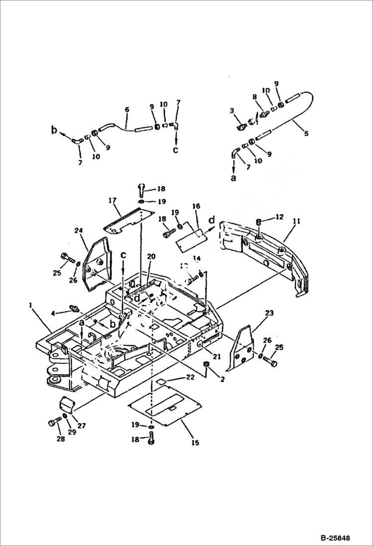 Схема запчастей Bobcat 116 - REVOLVING FRAME (FOR BREAKER AND ATTACHMENT) Komatsu S/N 10001-11899 CONTROL SYSTEM AND REVOLVING FRAME