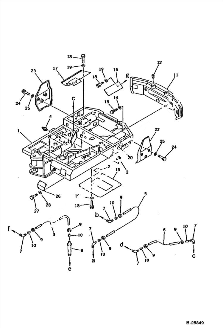 Схема запчастей Bobcat 116 - REVOLVING FRAME (FOR BREAKER AND ATTACHMENT) Komatsu S/N 11900 & Abv. CONTROL SYSTEM AND REVOLVING FRAME