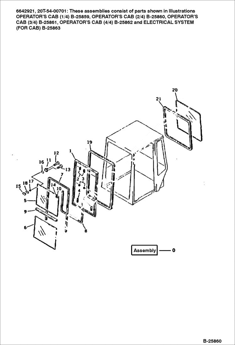 Схема запчастей Bobcat 116 - OPERATORS CAB (2/4) GUARD