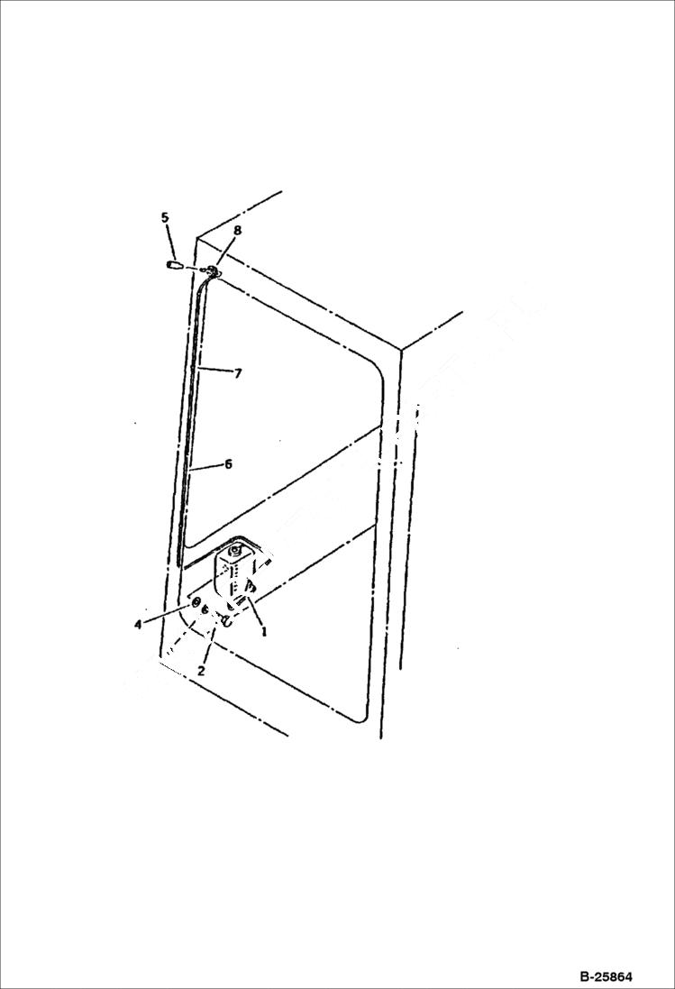 Схема запчастей Bobcat 116 - WINDOW WASHER GUARD