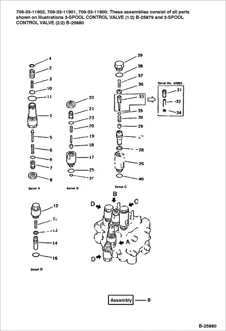 Схема запчастей Bobcat 116 - 3-SPOOL CONTROL VALVE (2/2) WORK EQUIPMENT CONTROL SYSTEM