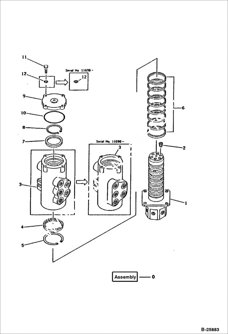 Схема запчастей Bobcat 116 - SWIVEL JOINT WORK EQUIPMENT CONTROL SYSTEM