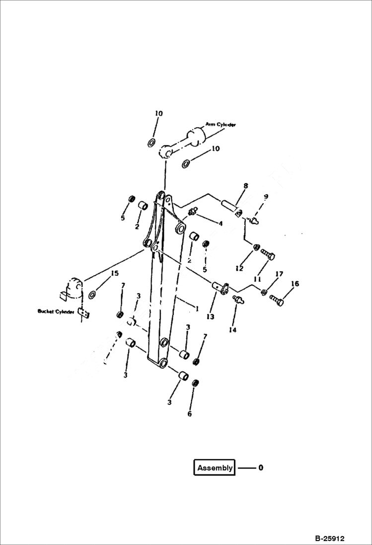 Схема запчастей Bobcat 116 - ARM WORK EQUIPMENT