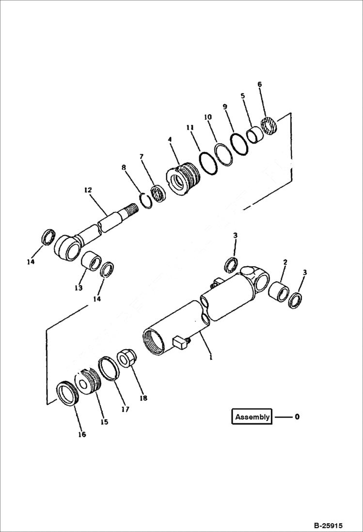 Схема запчастей Bobcat 116 - ARM CYLINDER WORK EQUIPMENT