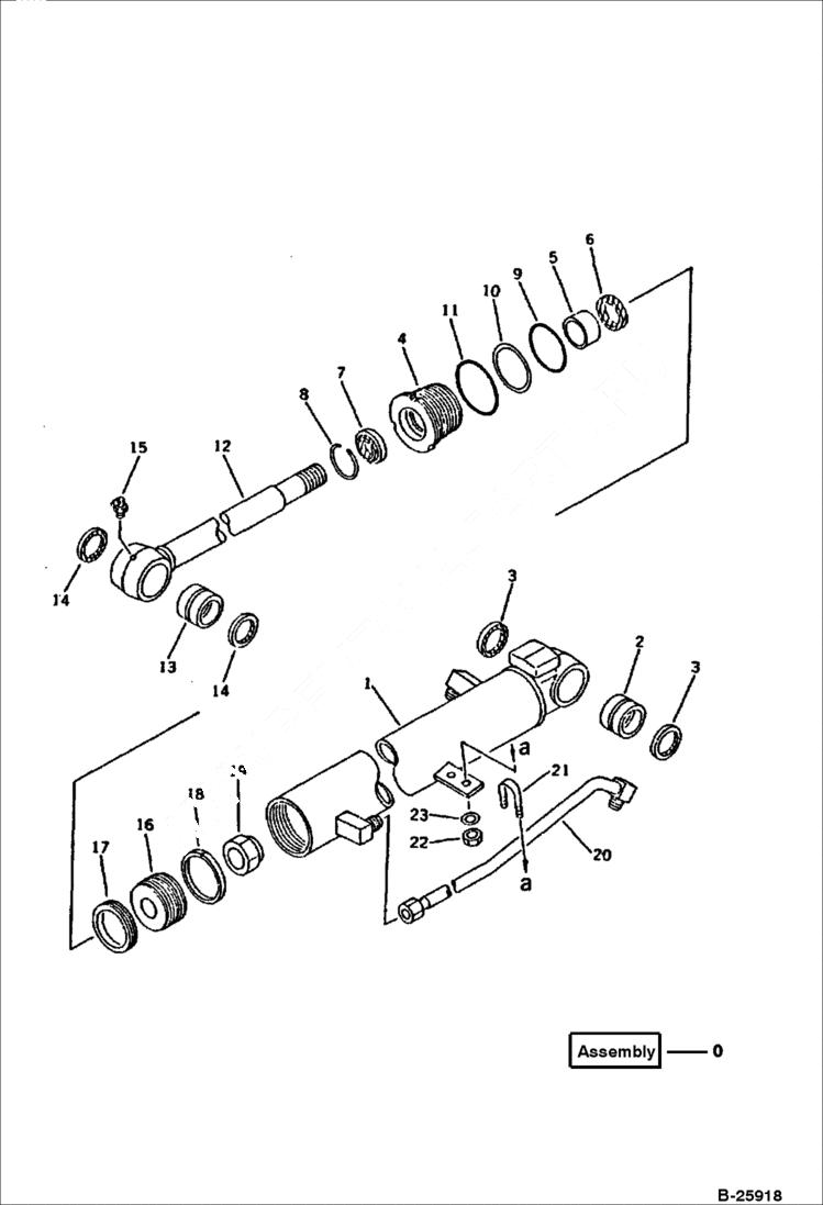 Схема запчастей Bobcat 116 - BUCKET CYLINDER WORK EQUIPMENT