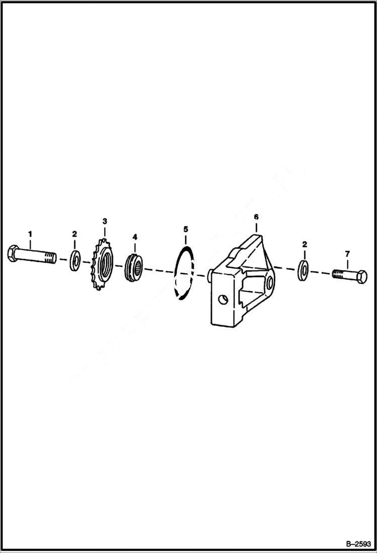 Схема запчастей Bobcat 800s - IDLER ASSEMBLY (S/N 14001 & Above) DRIVE TRAIN