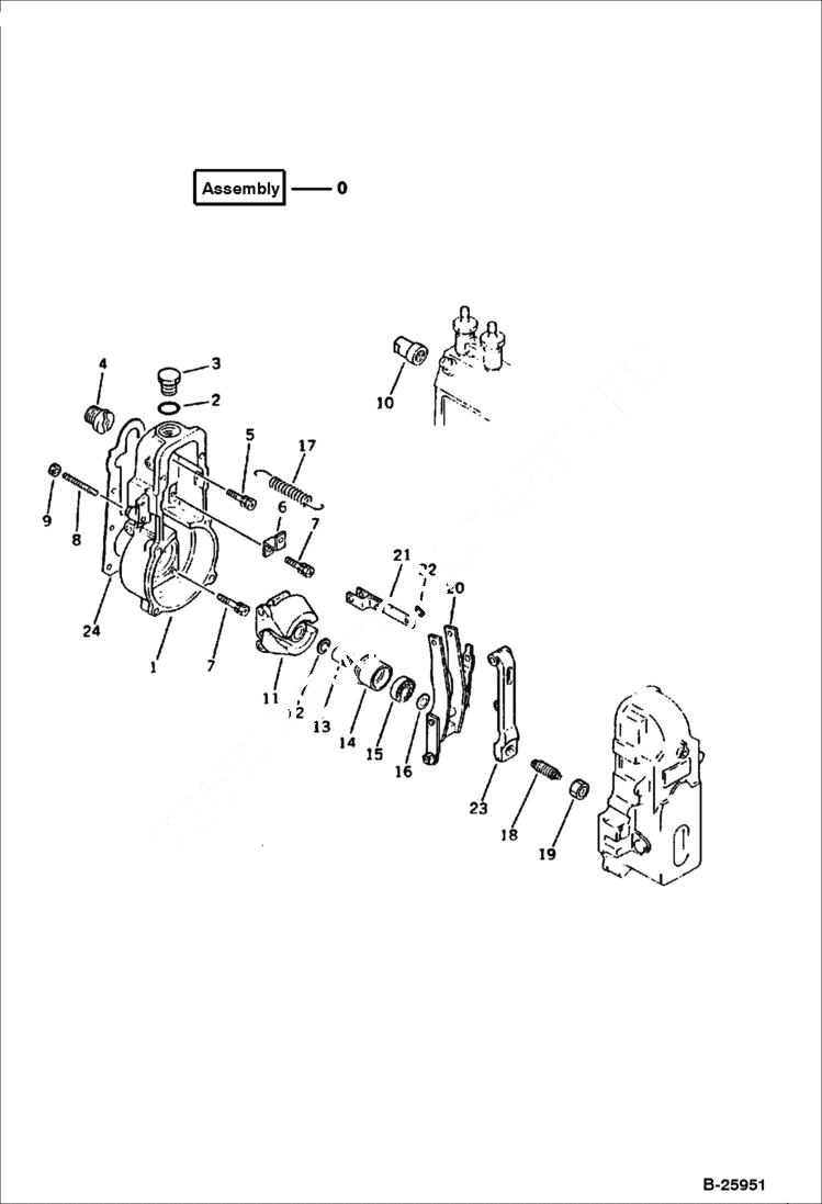 Схема запчастей Bobcat 130 - FUEL INJECTION PUMP (GOVERNOR) (1 of 2) FUEL SYSTEM