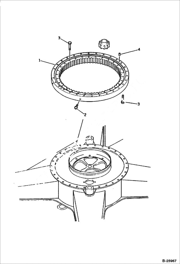 Схема запчастей Bobcat 130 - SWING CIRCLE SWING AND FINAL DRIVE