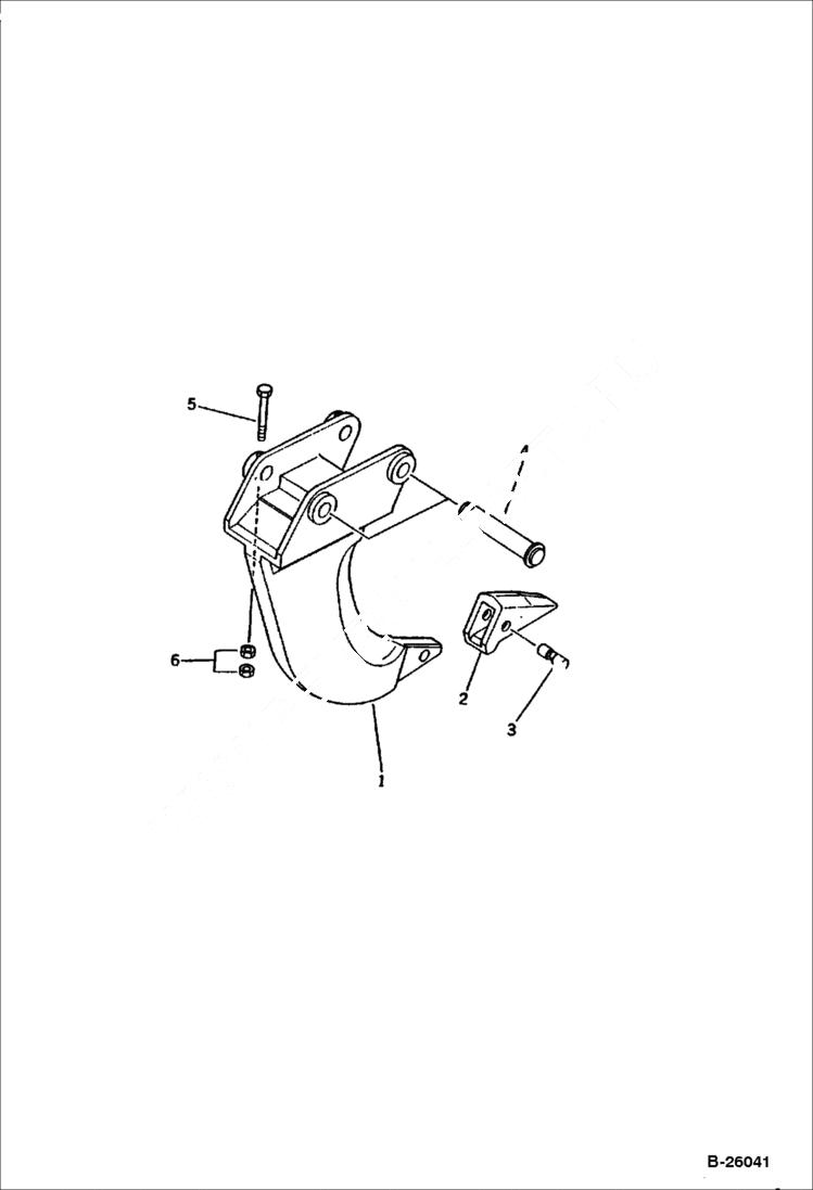 Схема запчастей Bobcat 130 - SINGLE SHANK RIPPER WORK EQUIPMENT