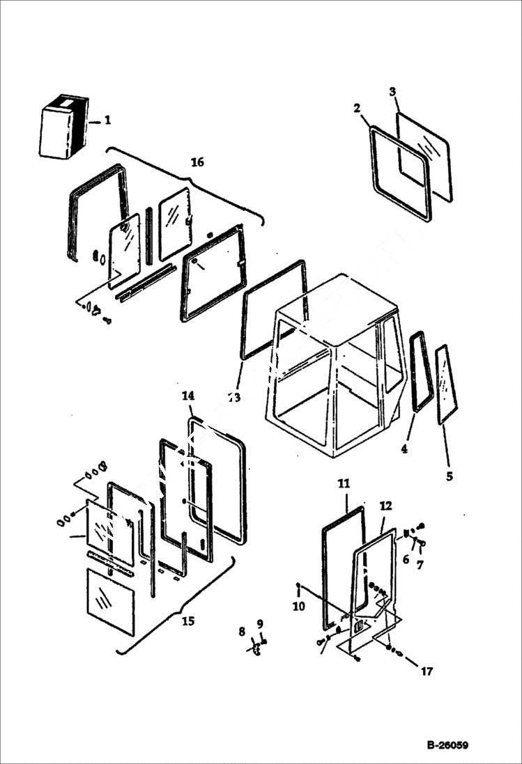 Схема запчастей Bobcat 76 - CAB ENCLOSURE ACCESSORIES & OPTIONS