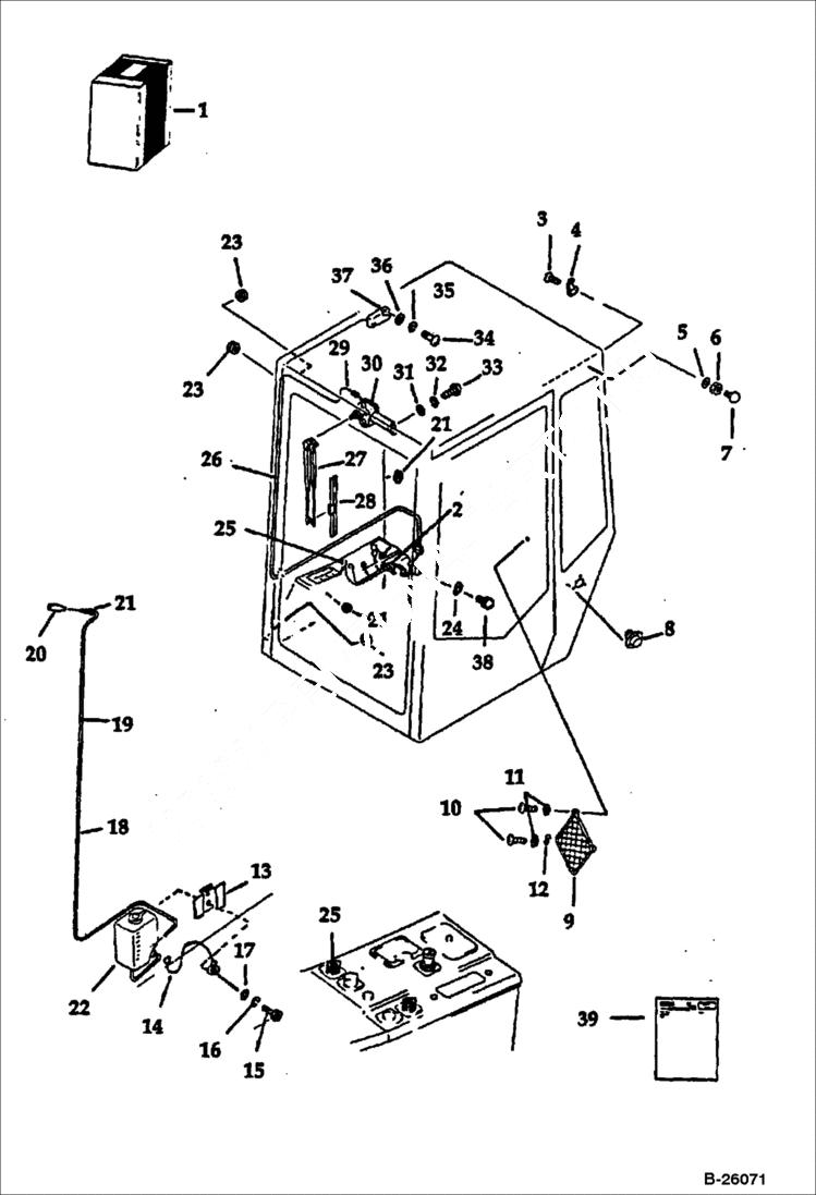 Схема запчастей Bobcat 116 - CAB ENCLOSURE ACCESSORIES & OPTIONS