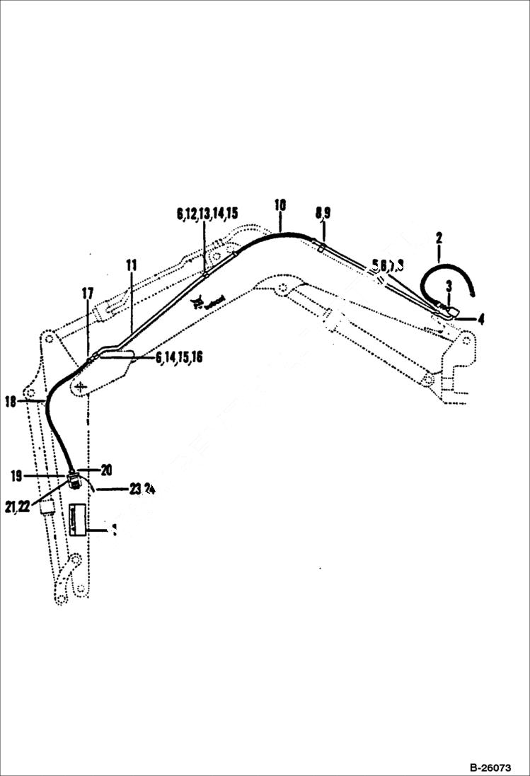 Схема запчастей Bobcat 116 - HYDRAULIC BREAKER (Boom Circuitry) STANLEY KITS