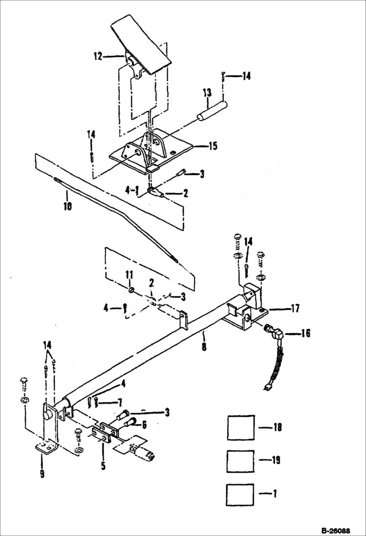 Схема запчастей Bobcat 116 - HYDRAULIC BREAKER (Control Pedal) ACCESSORIES & OPTIONS