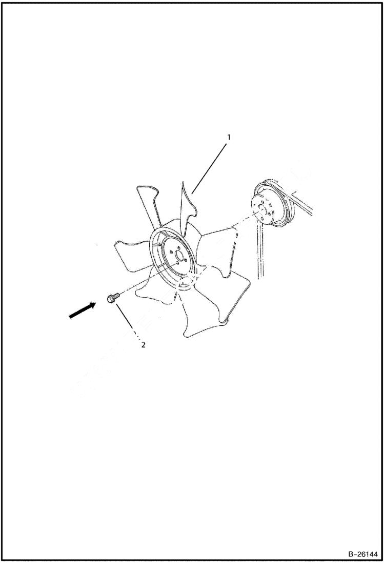 Схема запчастей Bobcat BL275 - FAN Tier II 5730 11001 & Above POWER UNIT