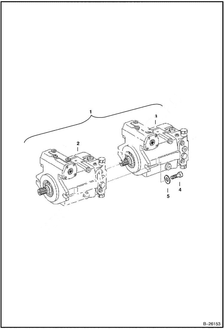 Схема запчастей Bobcat 430 - HYDROSTATIC PUMP HYDRAULIC/HYDROSTATIC SYSTEM