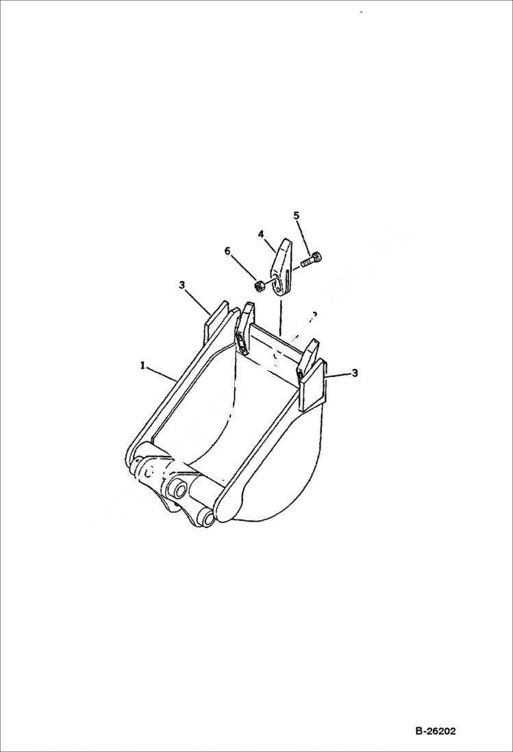 Схема запчастей Bobcat 76 - TRENCHING BUCKET 0.05 CUBIC METERS 250 MM WIDE (OP) WORK EQUIPMENT
