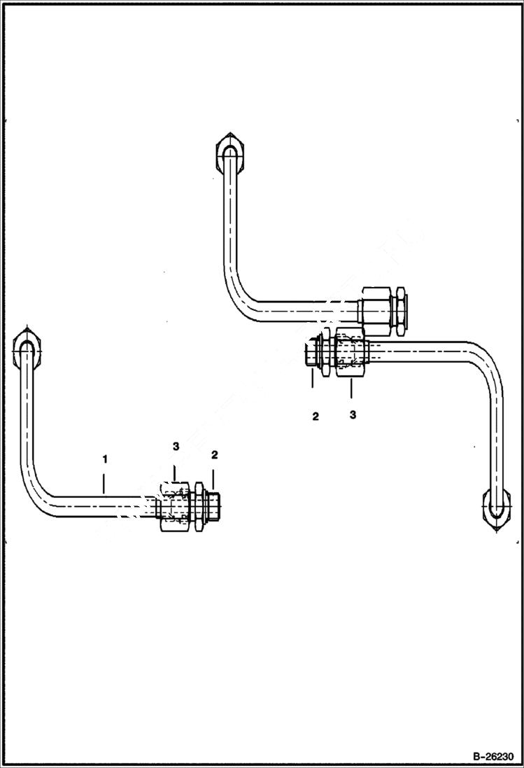 Схема запчастей Bobcat 442 - TUBES HYDRAULIC SYSTEM