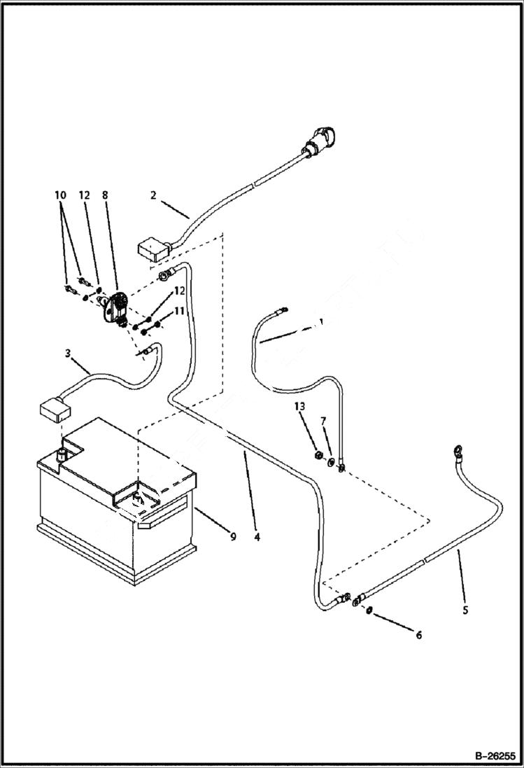 Схема запчастей Bobcat B100 - ELECTRICAL ELECTRICAL SYSTEM