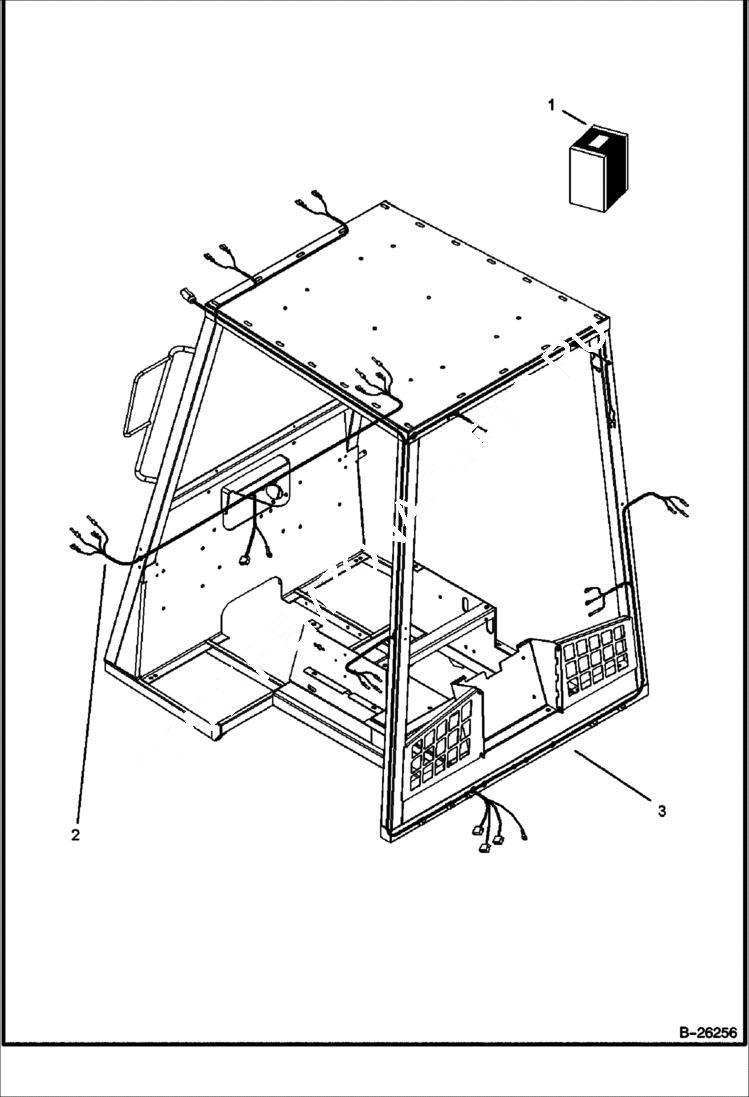 Схема запчастей Bobcat B200 - ROPS-FOPS CAB