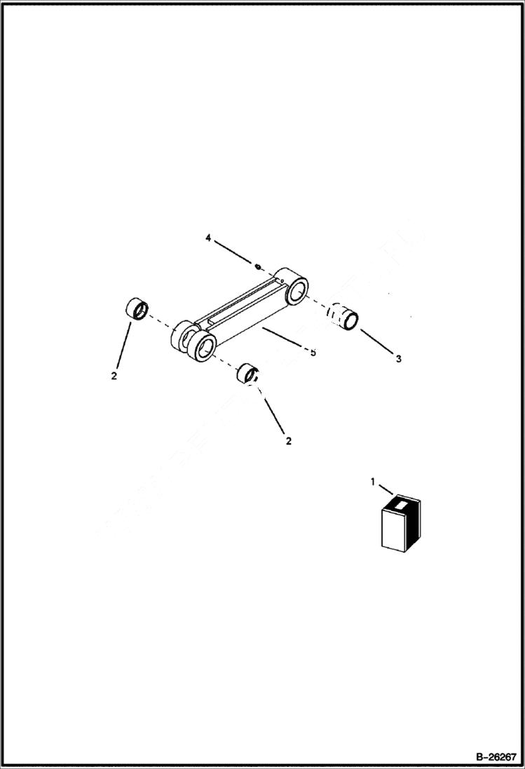 Схема запчастей Bobcat B200 - LEVER & BUSHING (B200) 5702 11100 & Below (B250) 5703 11070 & Below MAIN FRAME