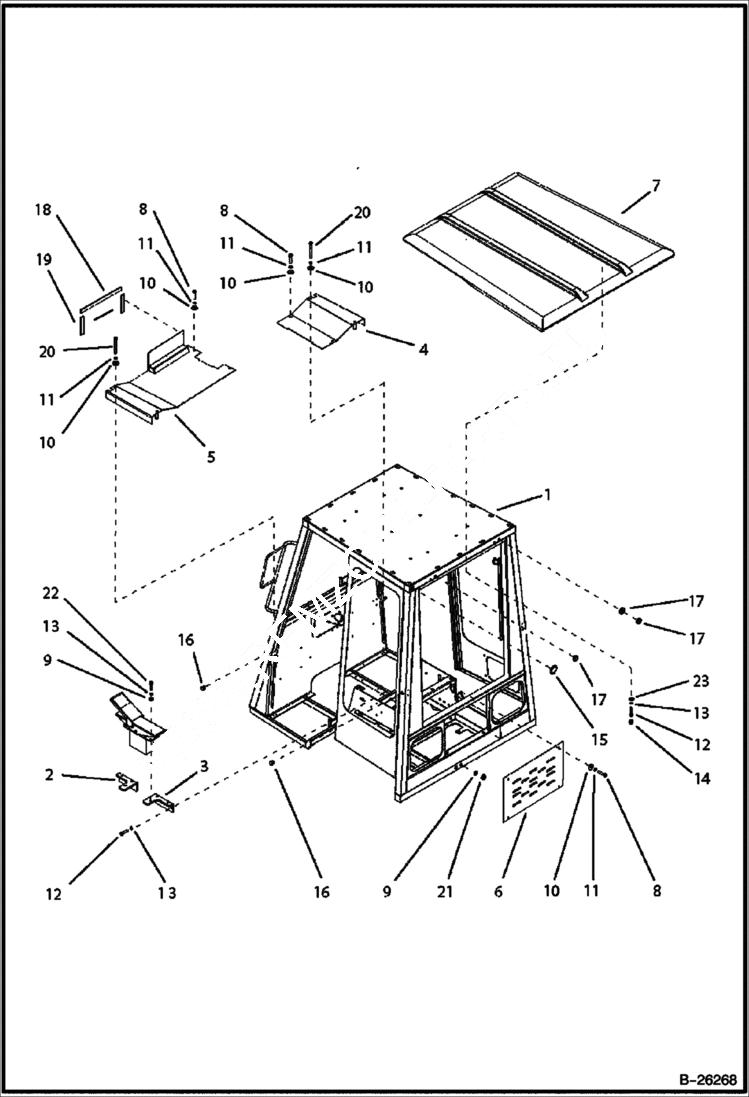 Схема запчастей Bobcat B200 - CAB CAB