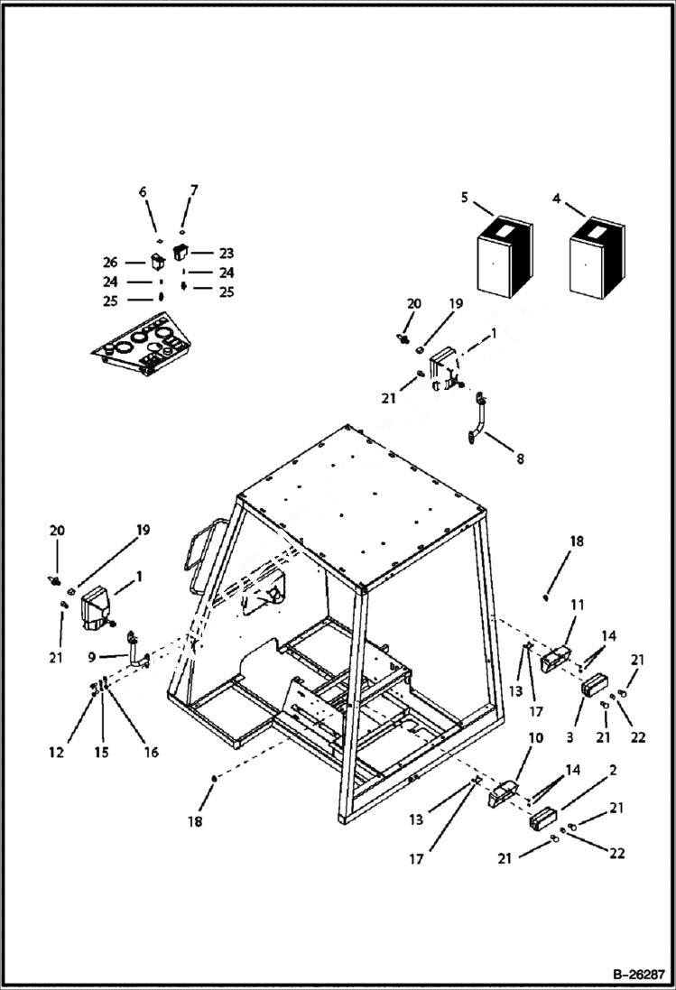 Схема запчастей Bobcat B200 - DRIVING LIGHTS (B200) 5702 11101 & Above (B250) 5703 11071 & Above ELECTRICAL SYSTEM