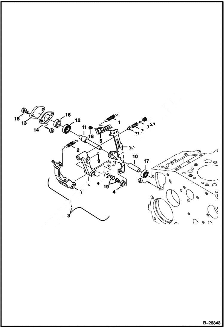 Схема запчастей Bobcat E26 - GOVERNOR POWER UNIT