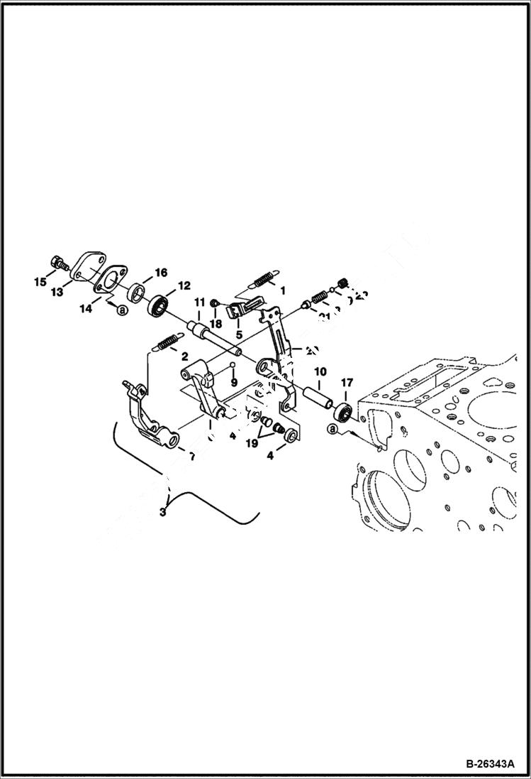 Схема запчастей Bobcat 425 - GOVERNOR Kubota - V1505-E3B - Interim Tier IV Replacement REPLACEMENT ENGINE