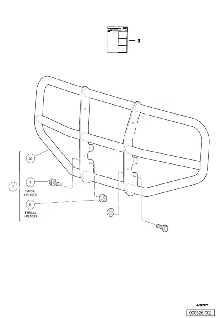 Схема запчастей Bobcat 2200 - BRUSHGUARD ACCESSORIES & OPTIONS