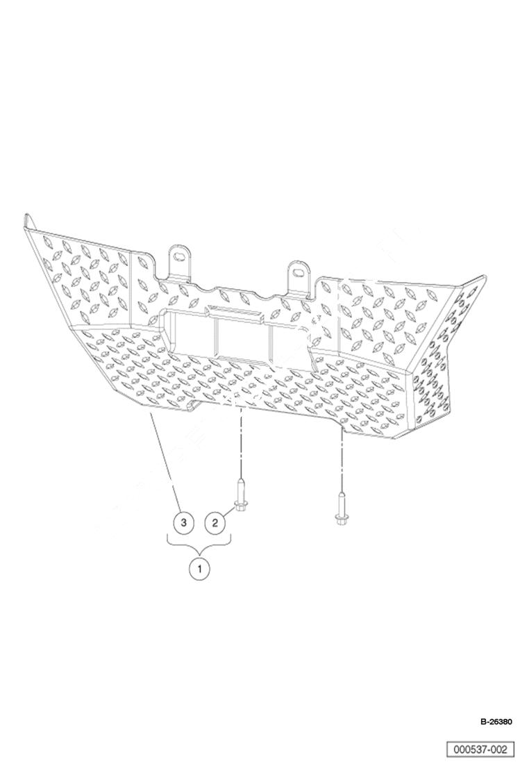 Схема запчастей Bobcat 2200 - PLASTIC SKID PLATE MAIN FRAME
