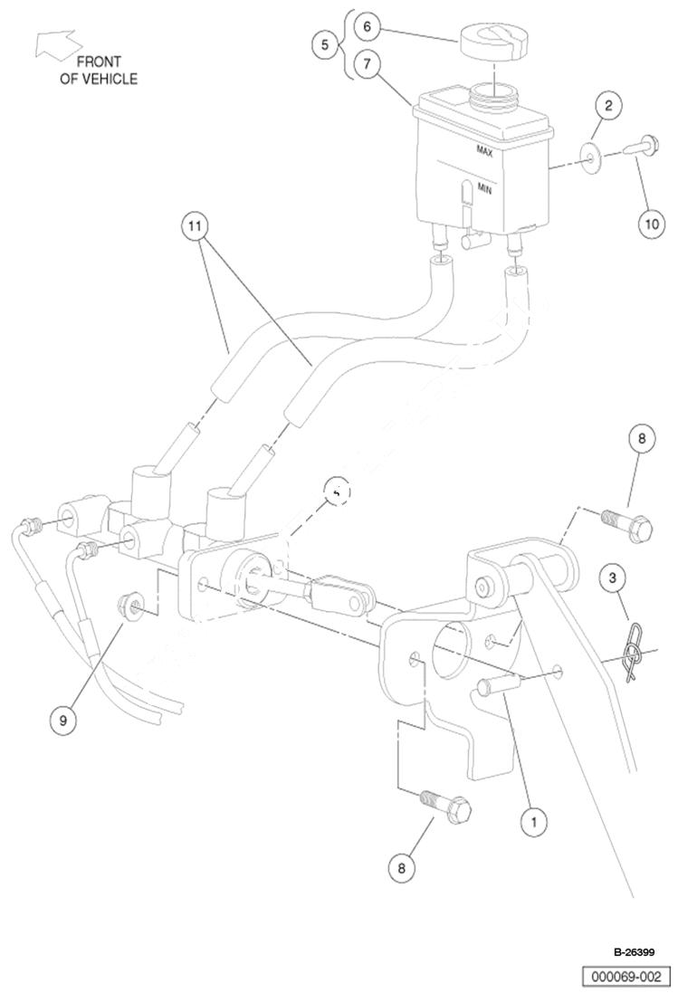 Схема запчастей Bobcat 2300 - MASTER CYLINDER (Remote Reservoir) CHASSIS