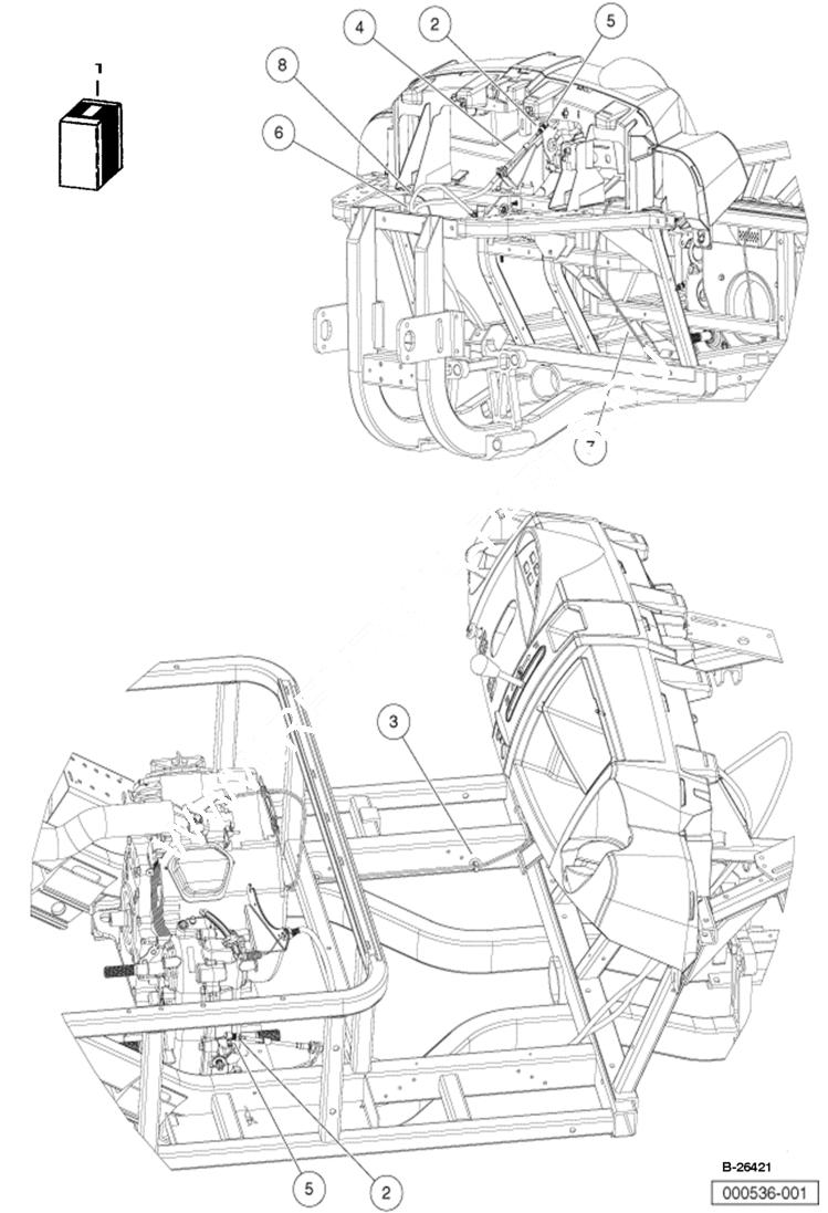 Схема запчастей Bobcat 2200 - CABLES GAS VEHICLE HONDA ENGINE POWER UNIT