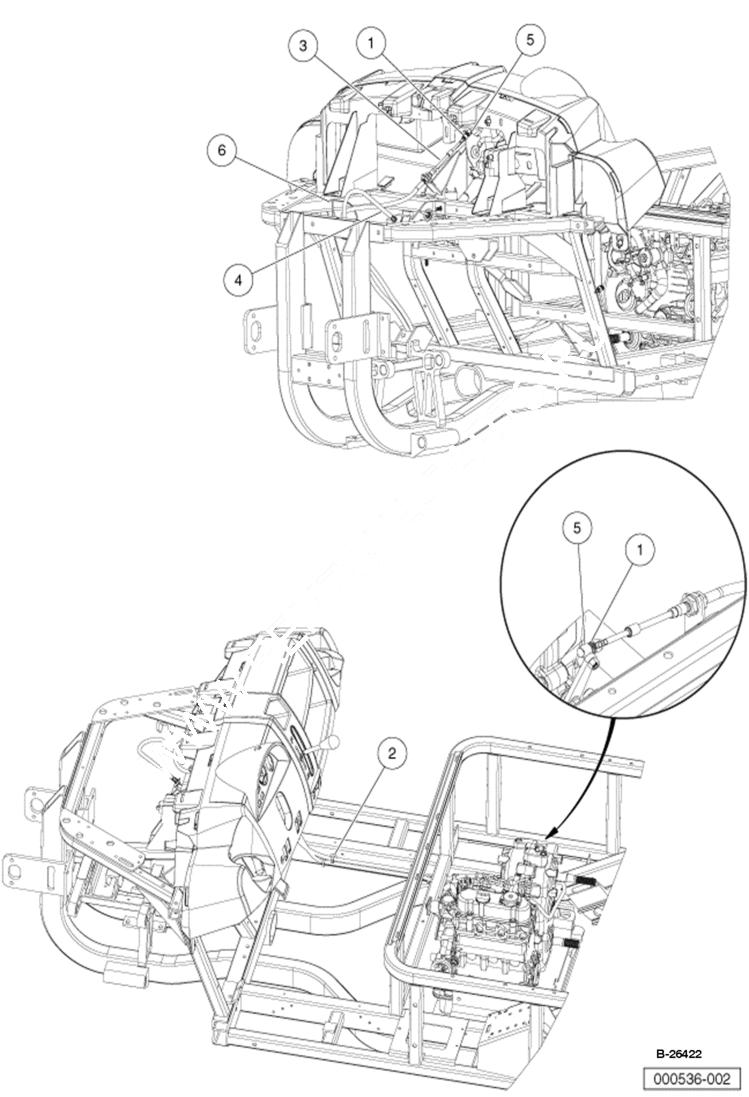 Схема запчастей Bobcat 2300 - CABLES DIESEL VEHICLE POWER UNIT