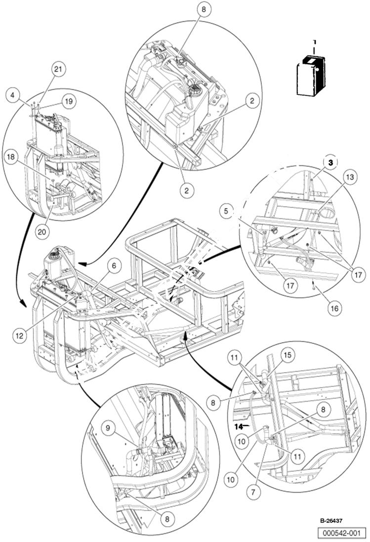 Схема запчастей Bobcat 2300 - COOLANT SYSTEM HARDWARE POWER UNIT