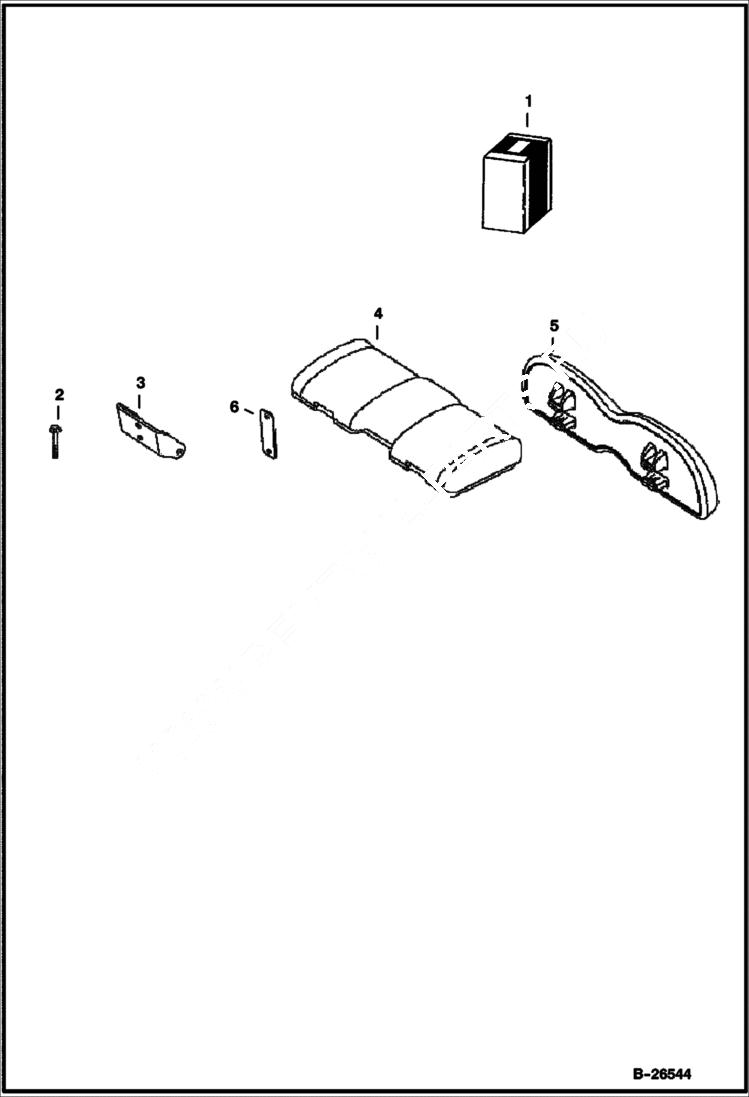 Схема запчастей Bobcat 2200 - BENCH SEAT KIT ACCESSORIES & OPTIONS