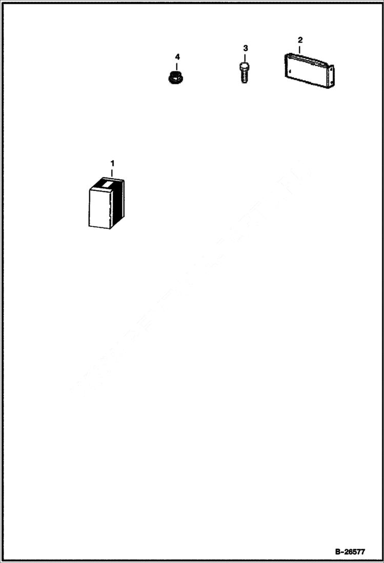 Схема запчастей Bobcat 2200 - BUMPER PLATE KIT ACCESSORIES & OPTIONS