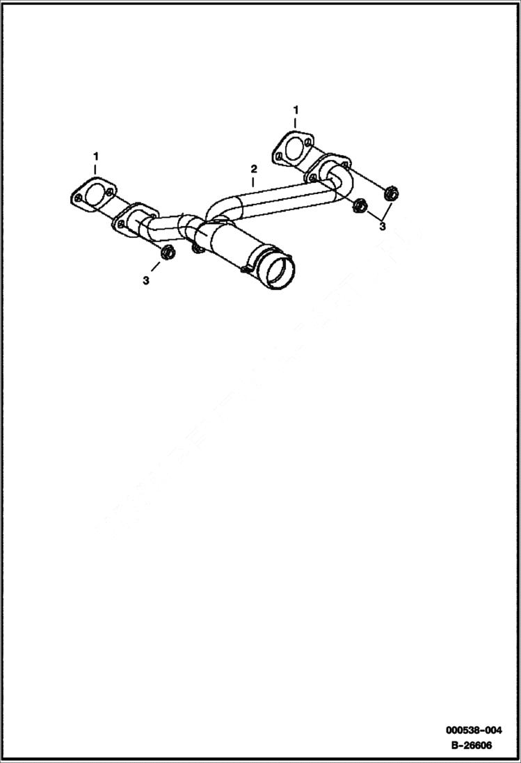 Схема запчастей Bobcat 2200 - EXHAUST HEADER KAWASAKI ENGINE POWER UNIT