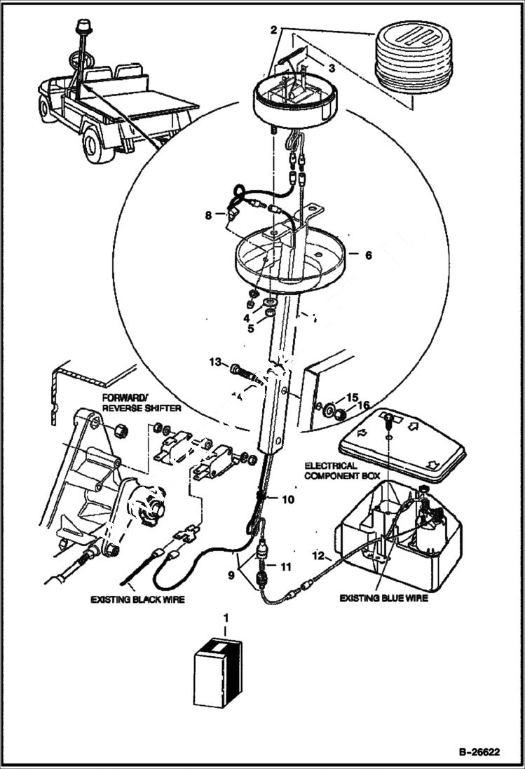 Схема запчастей Bobcat 2100S - POST-MOUNTED STROBE LIGHT ACCESSORIES & OPTIONS