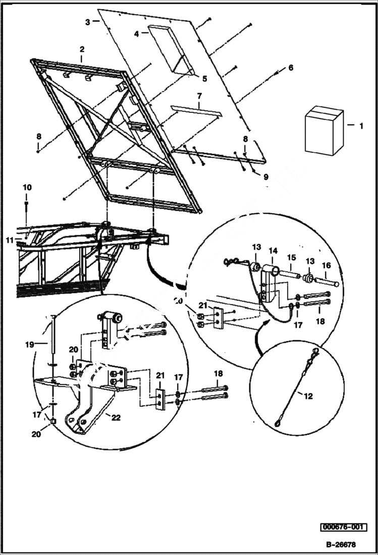 Схема запчастей Bobcat 2200 - TILT BED MAIN FRAME